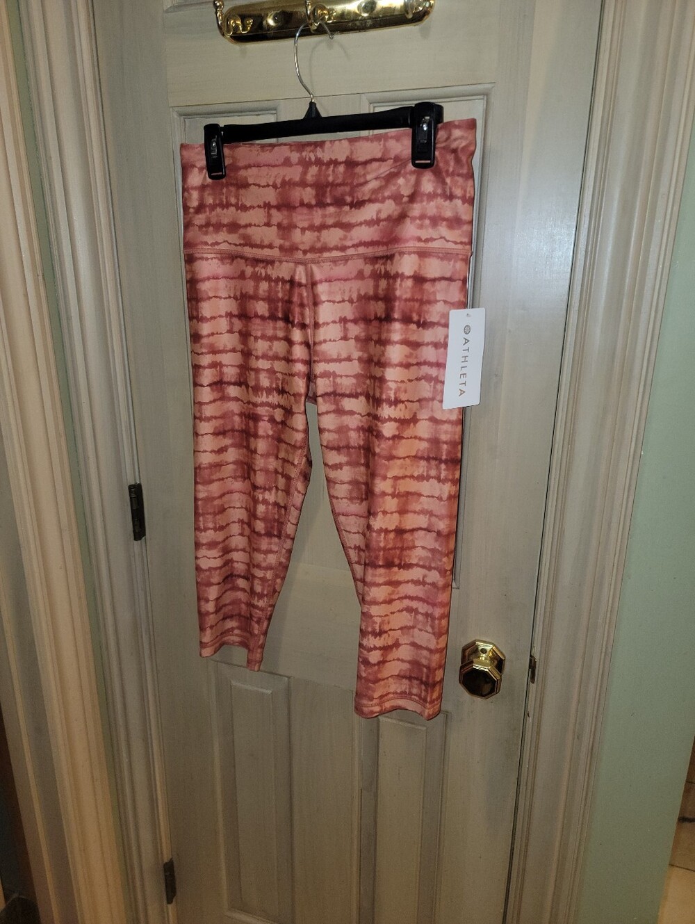 NWT Athleta Orange Capri Workout Pants Tie Dye Womens Plus Sz 1X